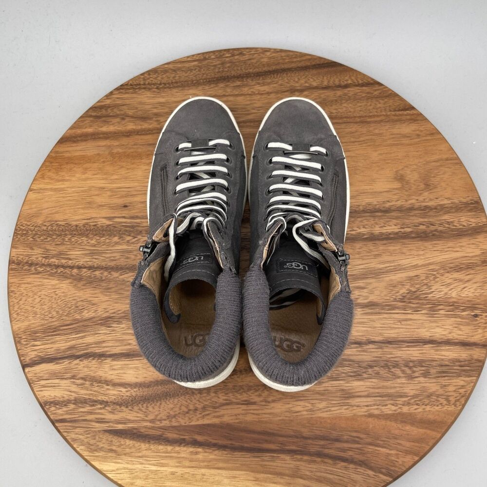 Ugg Shoes Womens Size 8 Gray Suede Zipper Casual Comfort Walking Sneakers - Picture 5 of 9